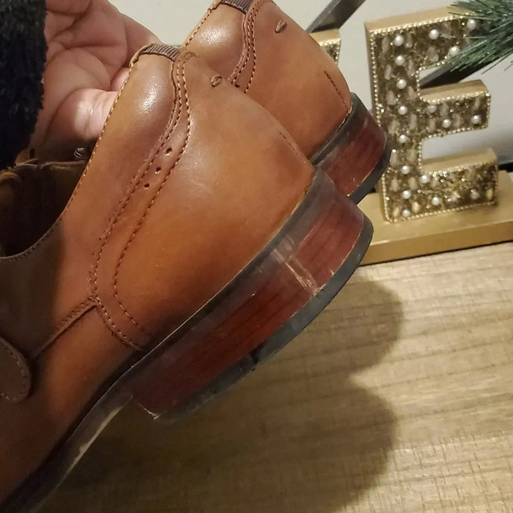 Florsheim Brown Sorrento Plain Toe Single Buckle Leather Men's Dress Shoes Sz 11